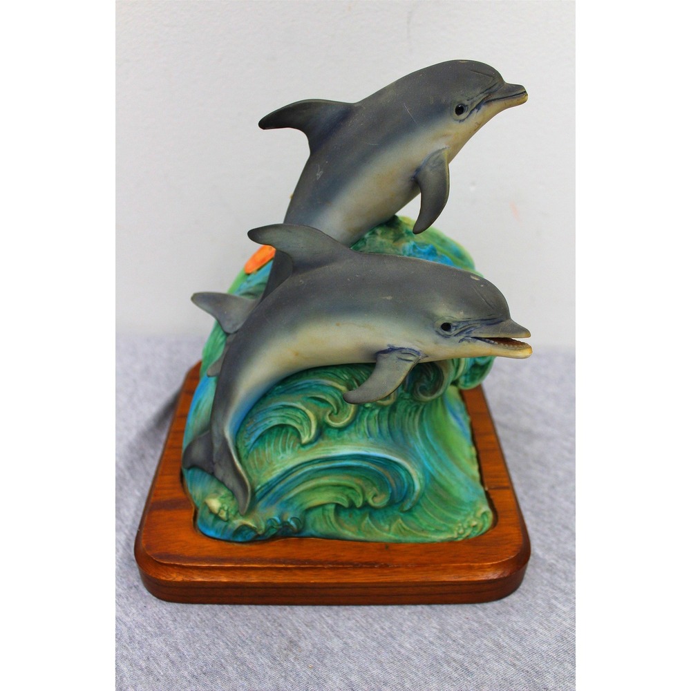 Cyrus Noble Decanter Grey Dolphin 1978 Haas Brothers Porcelain Vintage